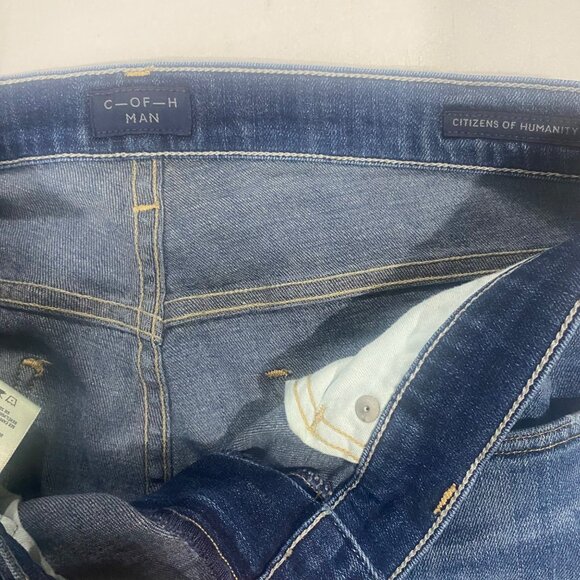 Citizens Of Humanity Jeans Mens Size 33 X34 Core Slim Fit Denim Distressed - Picture 7 of 13